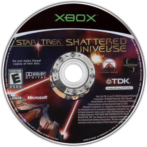 Star Trek - Shattered Universe (USA) Game Disc